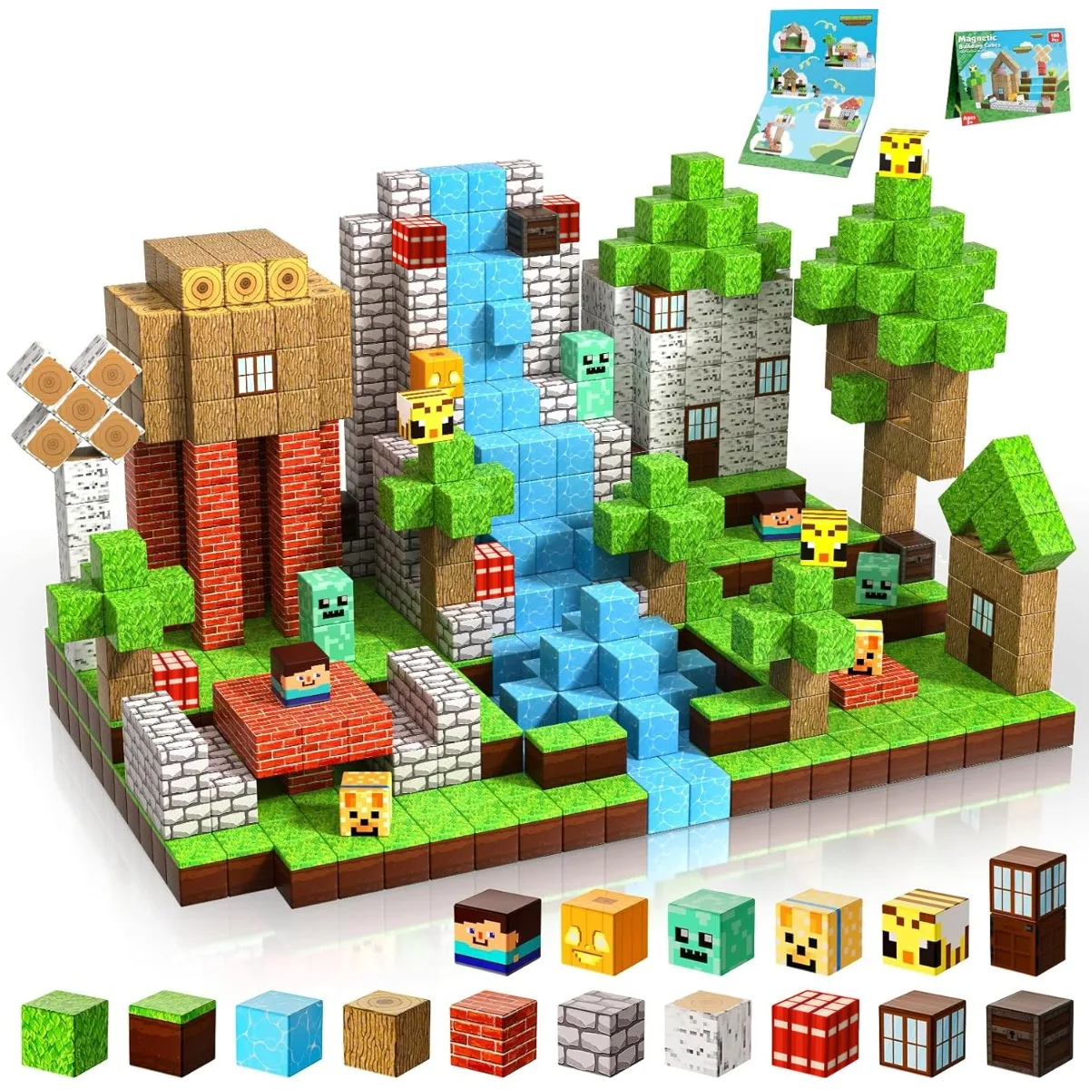 Magnetic Building Blocks Mine World Magnetic Forest House Brick Cube Toys Set STEM Sensory 2026 Best Gift for 3+ Boy Girl Kid