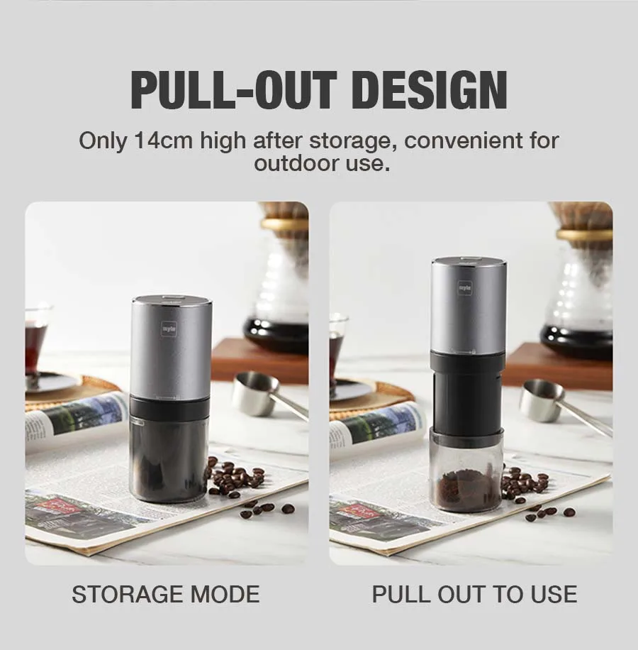 Electric Coffee Grinder New Upgrade Mini Portable Coffee Bean Grinder USB  Charge Stainless Steel Espresso Spice Mill Grinders