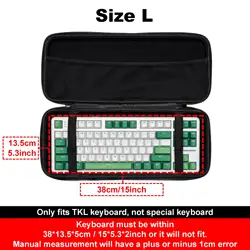 Portable Water - Resistant Hard Case for Mechanical Keyboards - Dustproof Storage Bag (Size L)