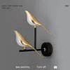 Nordic LED Golden Bird Wall Lamp Parlor Bar Bedside Hanging Light Novelty Rotatable Wall Lamp Bedroom Bedside Indoor Sconce 6