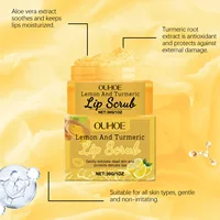 Gommage à lèvres au curcuma et au citron, exfoliant, élimine les peaux mortes, réduit les ridules, prévient le sec, nourrissant, hydratant, Anti-fissuration 2