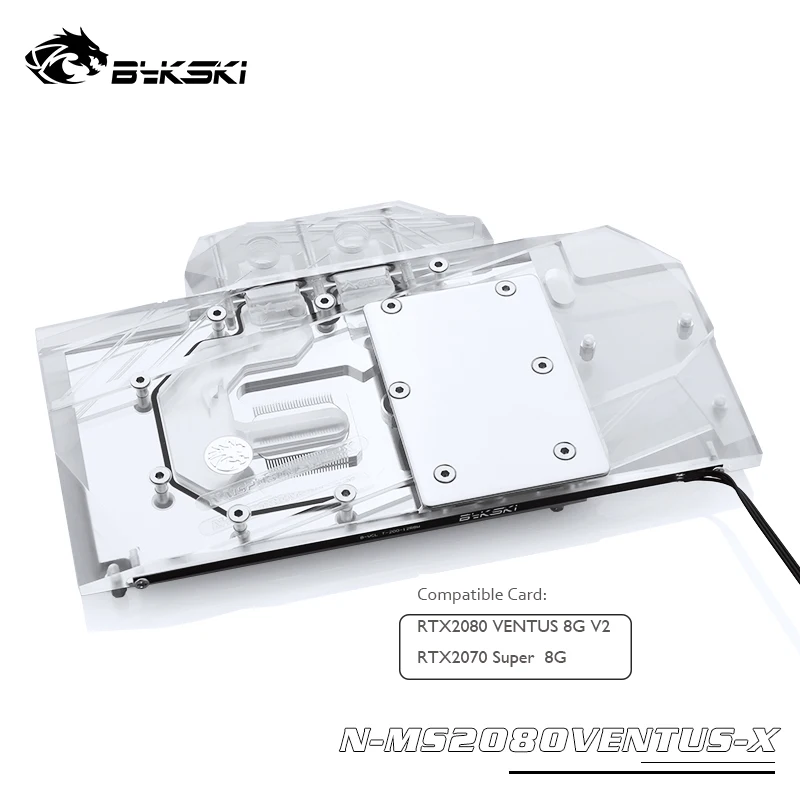 

Блок водяного охлаждения BYKSKI GPU для MSI RTX2080 VENTUS 8G V2/RTX2070 supper 8G VENTUS/полный корпус медной лампы/светильник