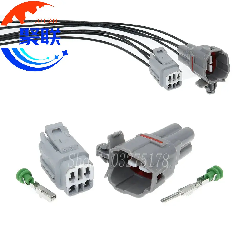 

1Set 4Pin 6188-0217 6189-0372 Male Female Auto Waterproof Connector Front Oxygen Sensor Plug For Toyota 61880217 61890372