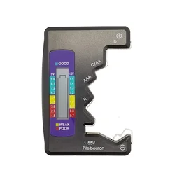 Compact Portable Battery Voltage Tester with Digital Display (Black)