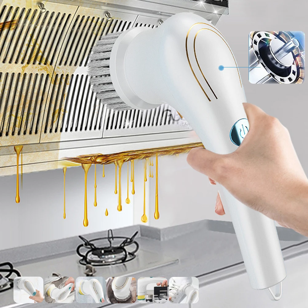 Spazzola Per La Pulizia Elettrica Spazzola Per Piastrelle Per Vasca Da Bagno Portatile Senza Fili Kit Di Strumenti Per La Pulizia Del Lavandino Della 