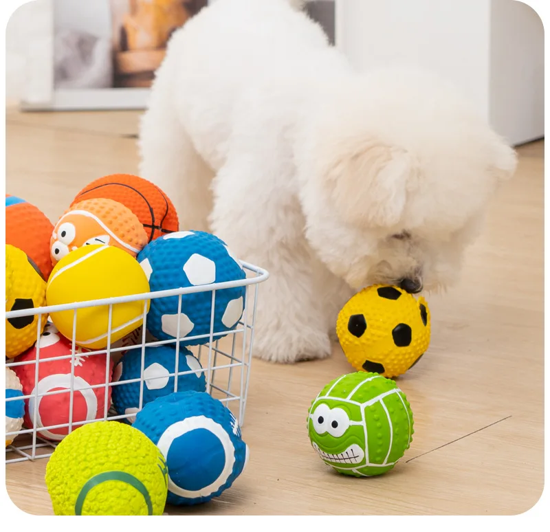Jouets en Latex pour Chiens - Ballons Rugby, Football, Baseball