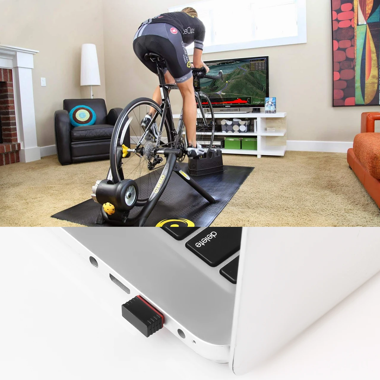 Wireless ANT+ Dongle for Zwift TacX Bkool PerfPRO Studio CycleOps