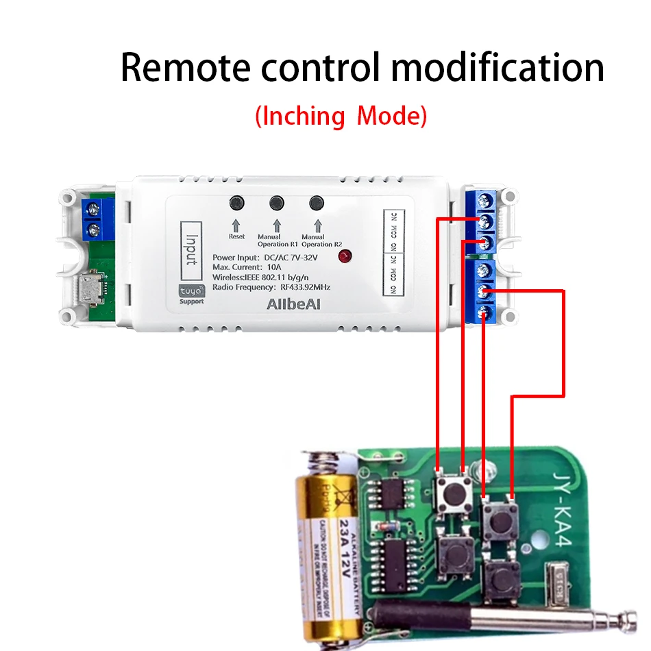 módulo esperto do interruptor do motor de canais de tuya relé de avanço da alexa google alice controle remoto