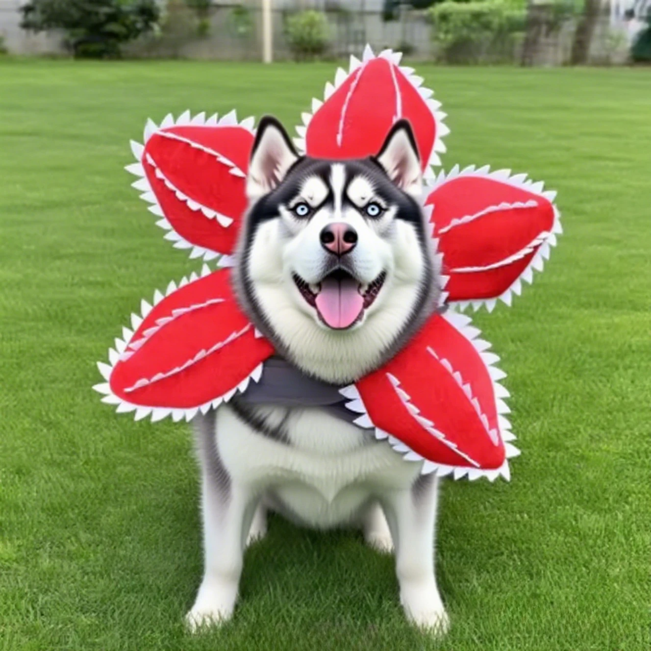 Fun Piranha Costume Pet Hat, Cat and Dog Head Cover, Flower Shaped Winter Pet Warm Hat, Adjustable Size, Pet Clothing  Pet Items