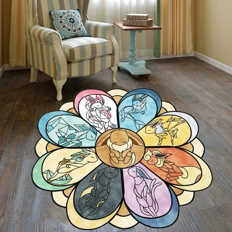 Mew Cute Pokemon Kawaii Living Room Pokemon Rug Carpet - Binteez