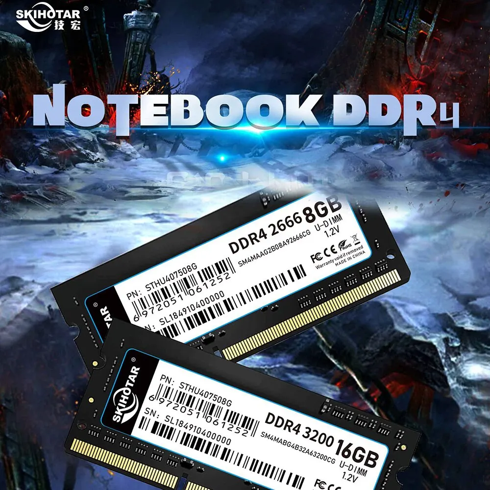 DDR3 DDR4 SoDimm Ram Notebook Memory Module 4GB-16GB 1333MHZ-3200MHZ PC4 Memoria RAMS