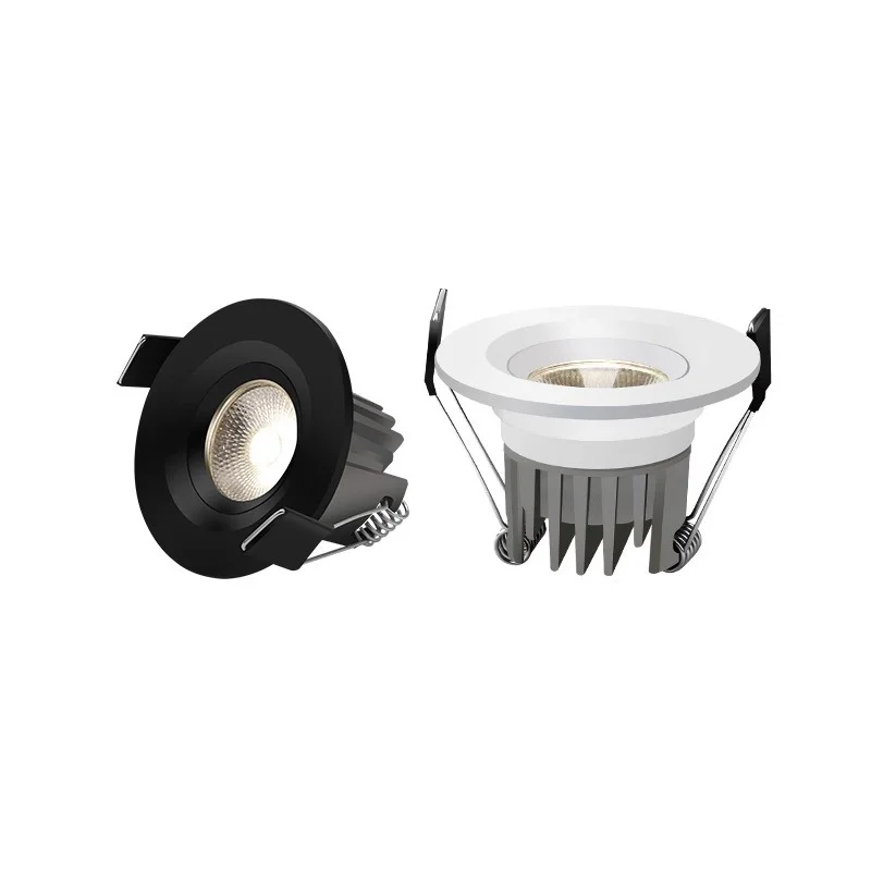 Mini Recessed LED Downlight 3W 5W Dimmable COB Spotlight Aluminium 110V 220V 24&deg; Cut-out 45mm Interior Lighting