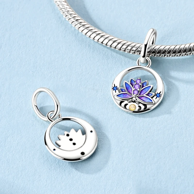 Charms aus 925er-Sterlingsilber, Perlen-Anhänger, fliegendes Ferkel, Kreuzigung, Hase, Roboter-Charm, passend für Original-Armbänder, Damenschmuck, Geschenk – Detail 34