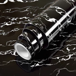 Pearl White Waterproof DIY Decorative Self - Adhesive Wallpaper and Furniture Renovation Sticker - 5mx60cm (White on black)
