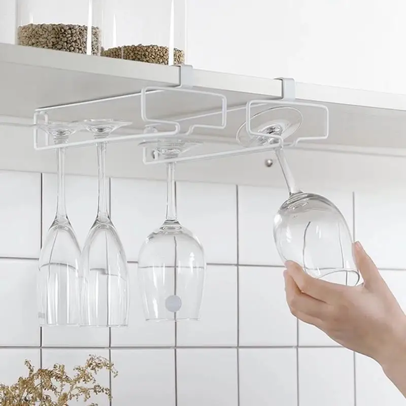 Iron Wine Rack Glass Holder Bar Hanger Shelf Stainless Steel Stand Paper Roll Storage Organizer High Quality Easy Installation