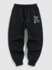 ZAFUL Drippy Bear Pattern Fleece Thermal Lined Jogger Sweatpants 1