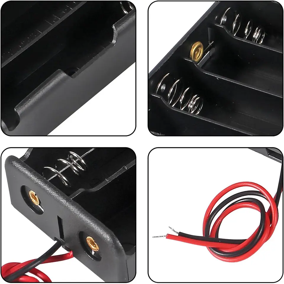 3pcs 18650 Battery Holder with Wire 3.7V,7.4V, 11.1V, 14.8V 18650 Battery Holder Box for Battery storage charging image 2