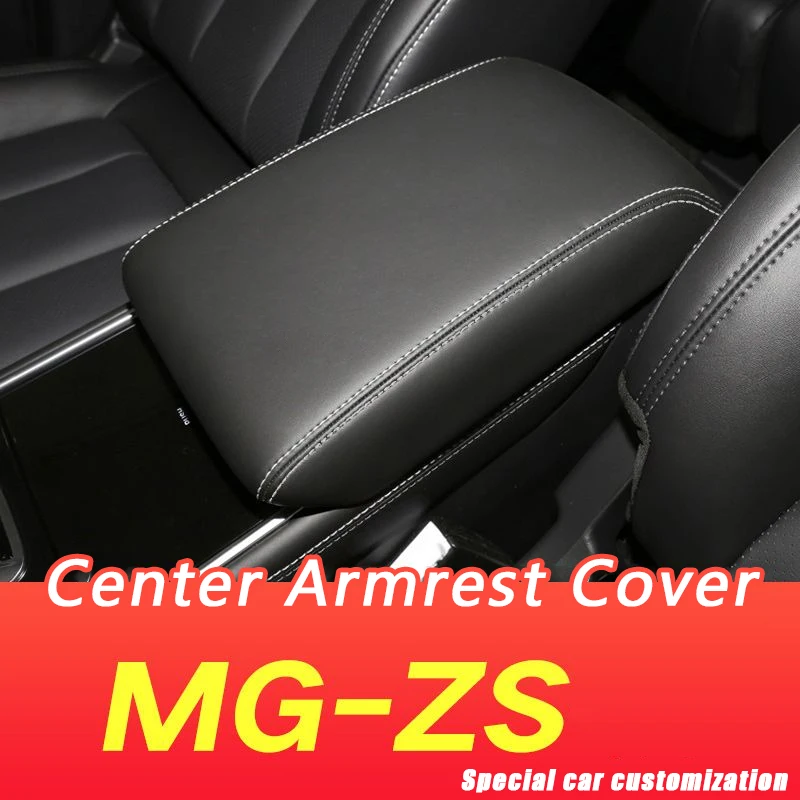 Car Armrest Box Cover for MG ZS 2017-2022 Leather Anti-scratch  Wear-resistant Center Console Protective Pad Auto Interior