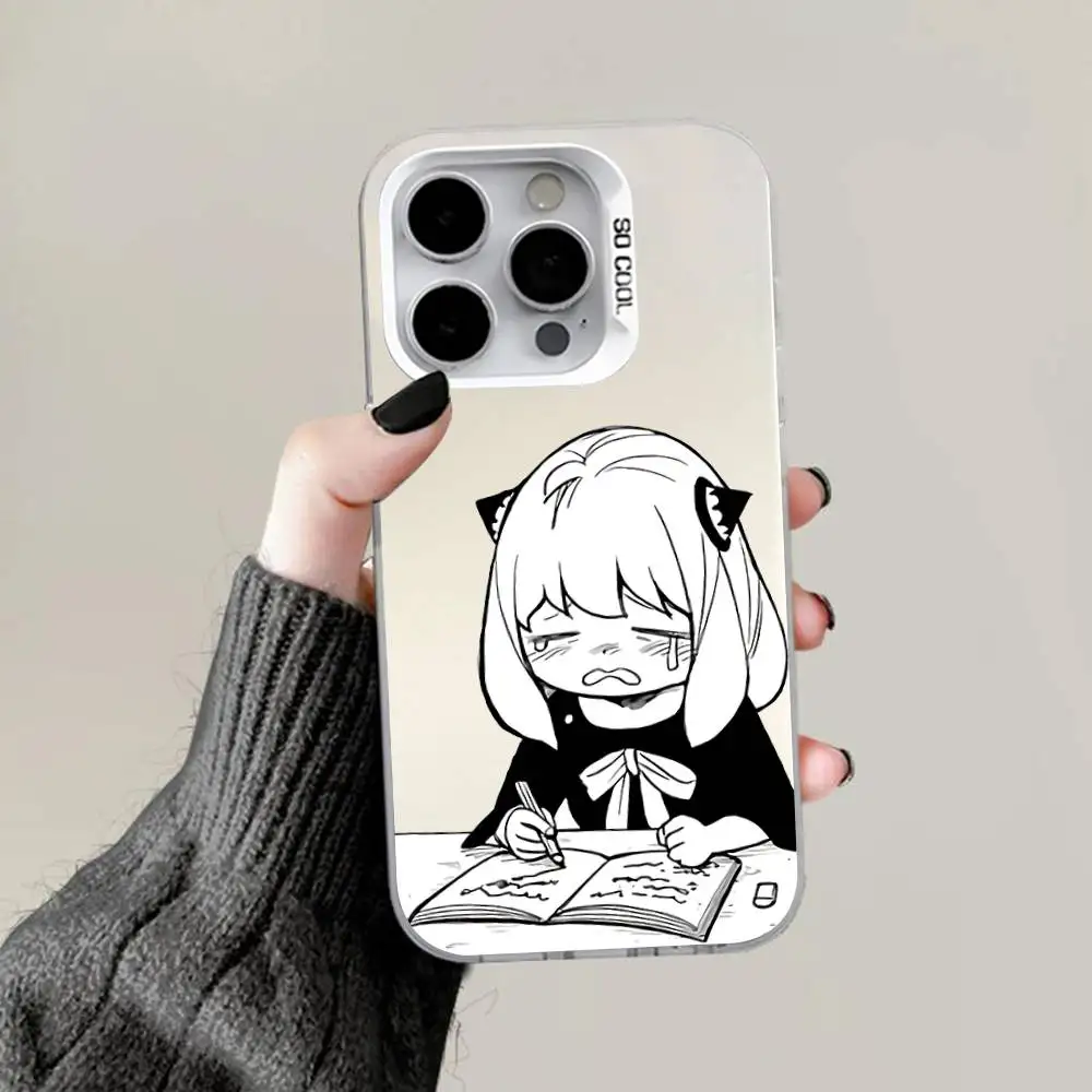 A-Anya Chic Gray White Matte Anti-Fall Phone Case with Hard Bumper Design