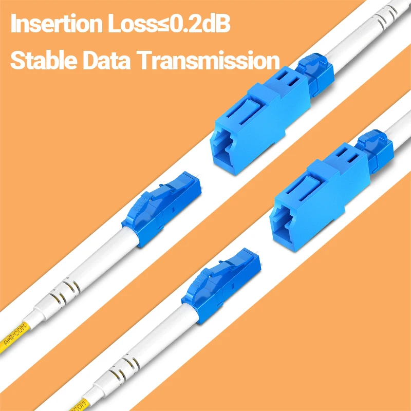 AMPCOM LC to LC UPC Fiber Optical Patch Cable Singlemode Simplex SMF 9/125μm Single Mode Bend Insensitive 2.0mm Fiber Optic Cord images - 6