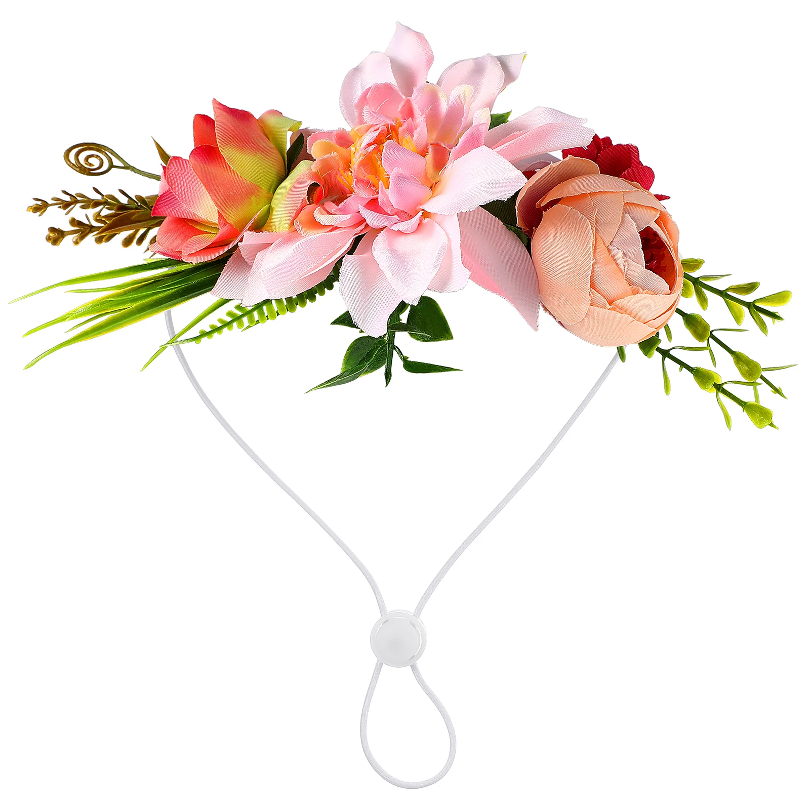 

Flower Headband- Adjustable Flower Wreath Floral Garland Headband for Festival Wedding Party Photo Props