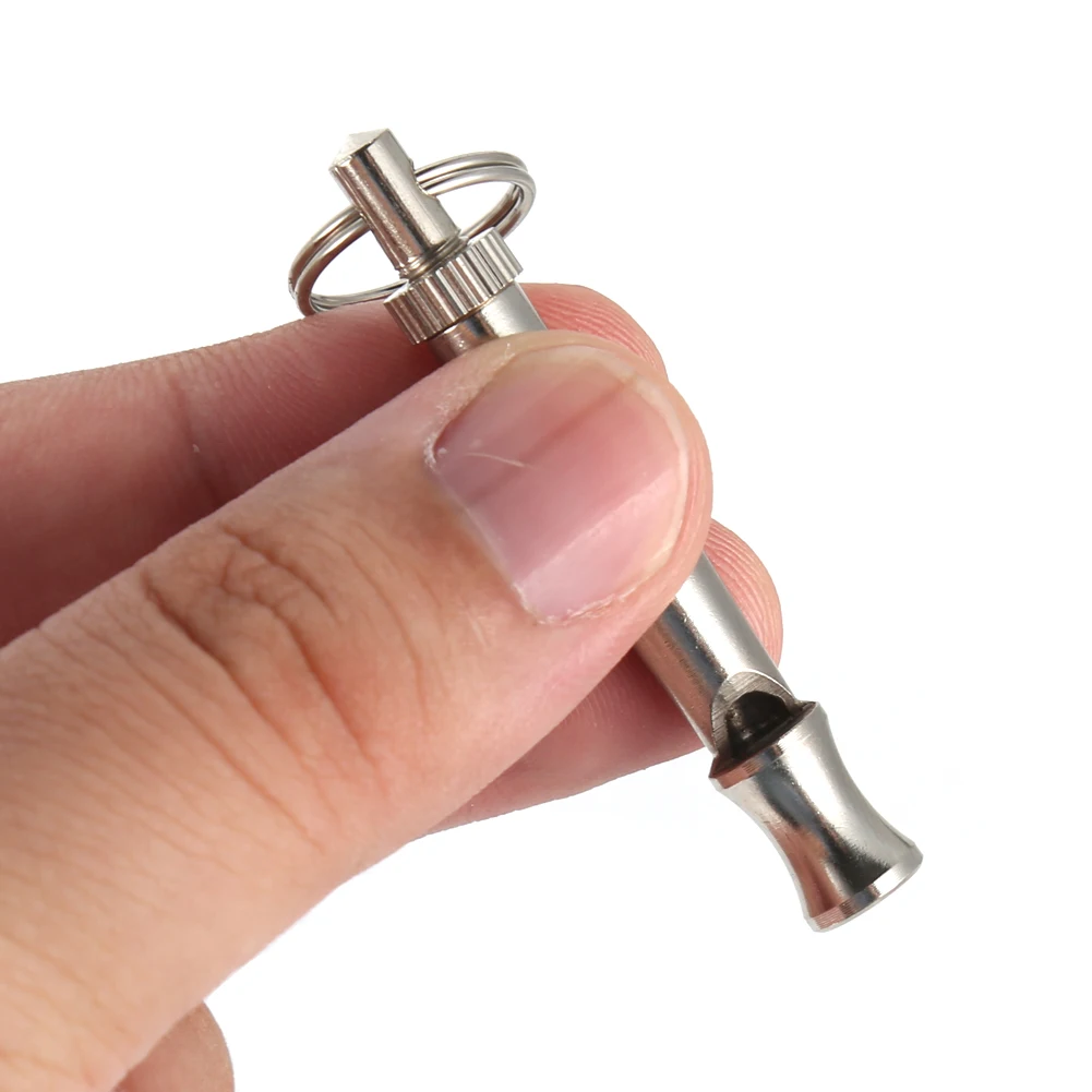Training UltraSonic Sound Dog Whistle Silver Color dog whistle