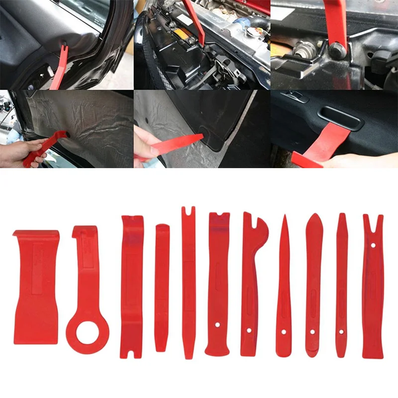 

11pcs Car Trim Removal Tools Kit Car Panel Door Audio Trim Removal Tool Kit Radio Panel Interior Door Clip Panel Tool