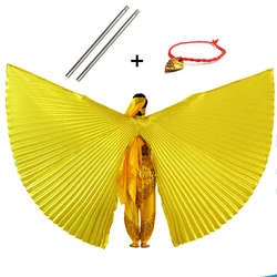 Gold Belly Dance Isis Wings - Elegant Bollywood Egyptian Costume Accessory - S (Child 105-129cm) (Gold - Open)