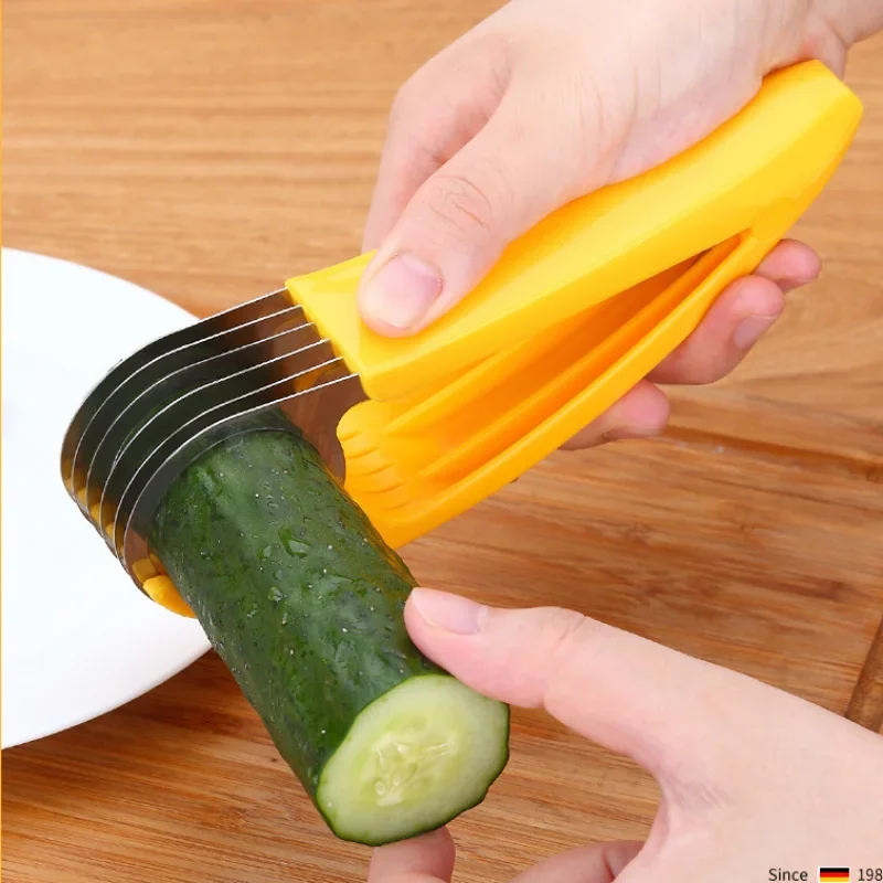 Home Kitchen Tool Vegetable Peeler Salad Slice Stainless Steel Banana Cutter Chopper Fruit Cutter Cucumber Knife