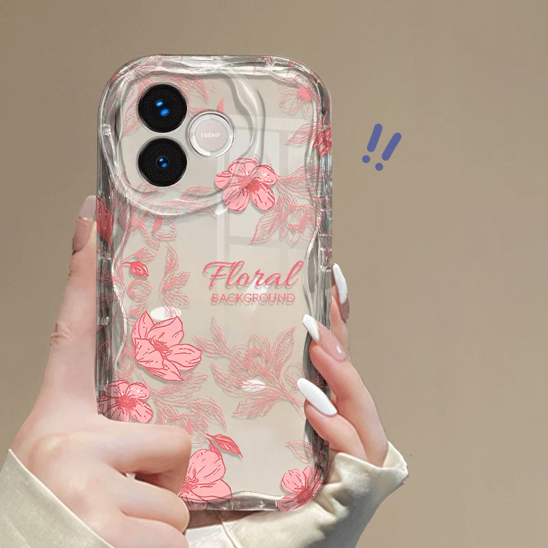 Shockproof Flower Pattern Flexible TPU Phone Case