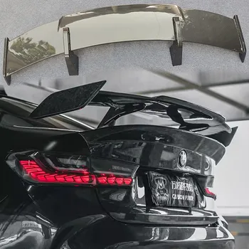 1M M3 E82 E87 E90 E92 E93 F30 F10 For BMW Spoiler Universal Tail ABS Carbon Material Rear 145CM ABS GT Style Rear Trunk Wing 1