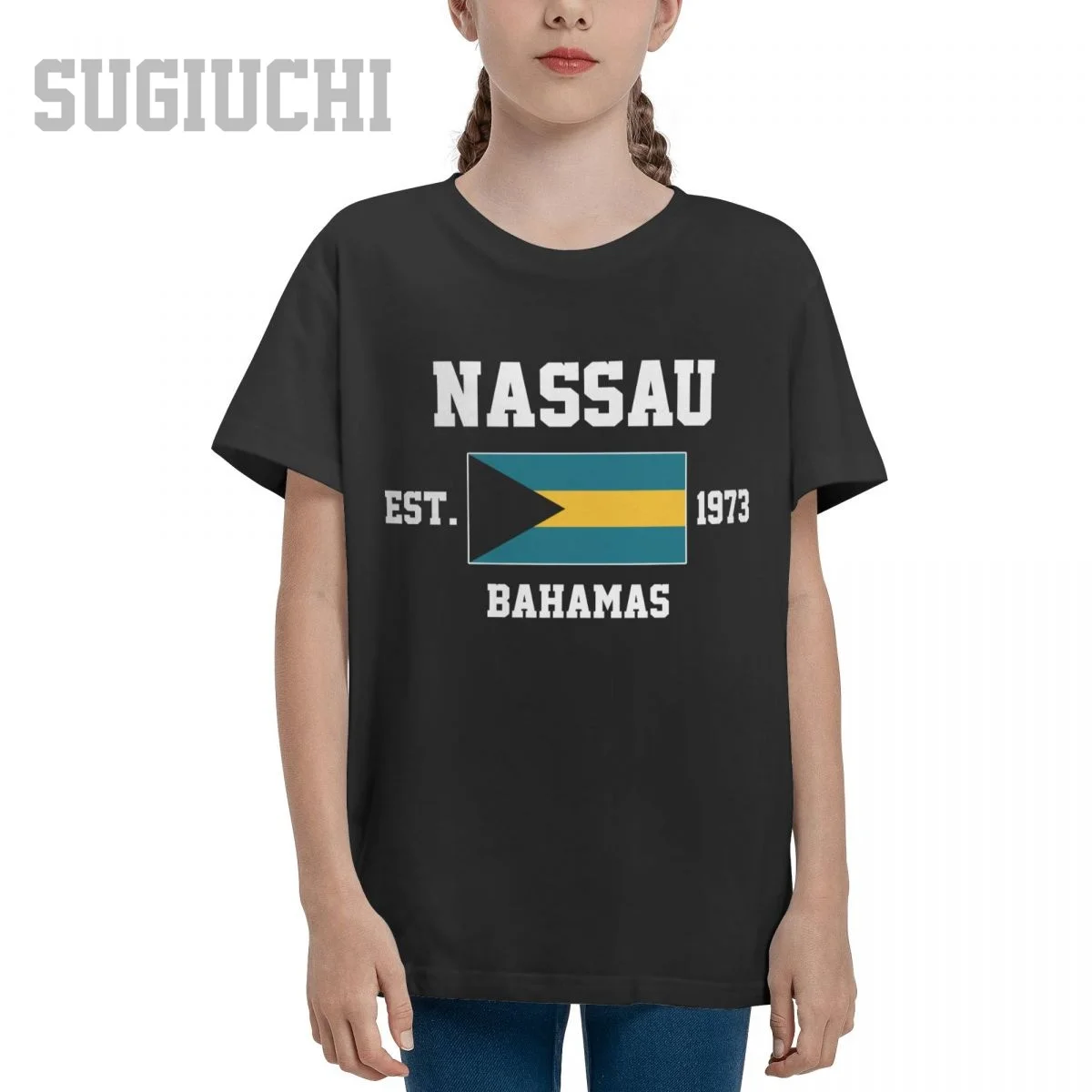 

Unisex Youth Boy/Girl Bahamas EST.1973 Nassau Capital T-shirt Kids tshirt tee 100% Cotton T Shirt o-neck short sleeve Children