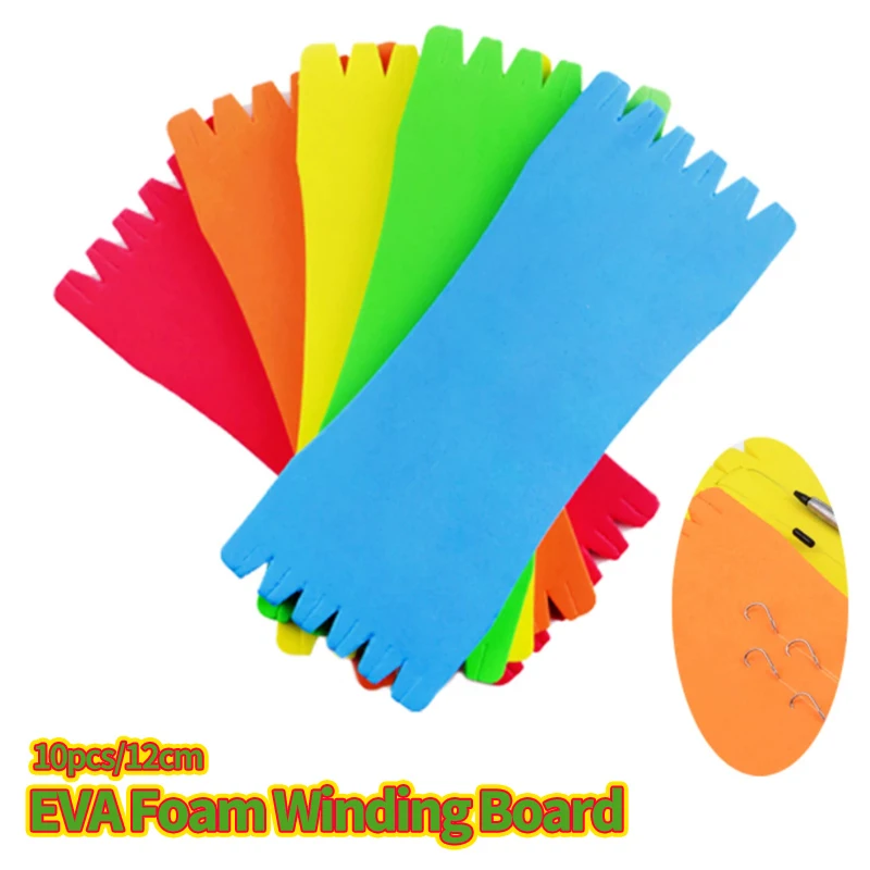 

EVA Foam Winding Board 10pcs 12cm Fishing Line Plate Fish Hook Storage Wire Wrap Holder Tackle Tool Accessories Pesca