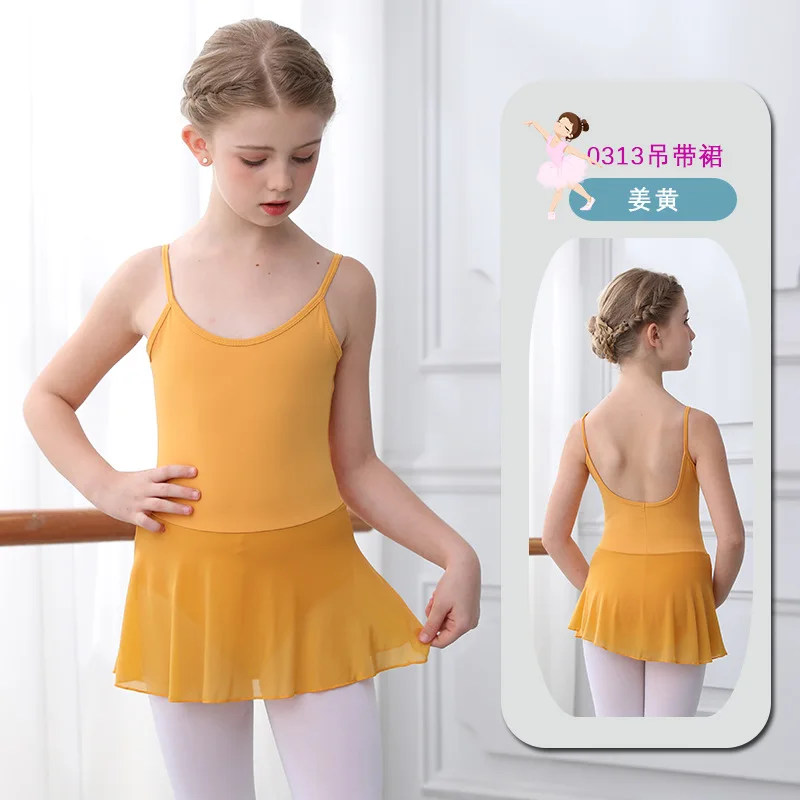 Robe De Ballet Pour Filles – Justaucorps Coton Manches Courtes + Jupe Mousseline à Paillettes Amovible - 9
