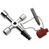 4in1 Silver Key Wrench Electrical Elevator Control Cabinet Valve Inner Triangle Quadrangle Screwdriver Tool Set 1