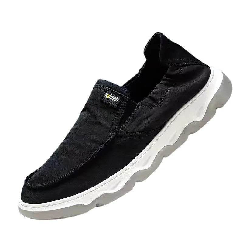 Men's Board Shoes Canvas Shoes Korean Version  Trendy Fashionable Casual  Breathable 2024 one Foot Lazy Shoes Men's 5