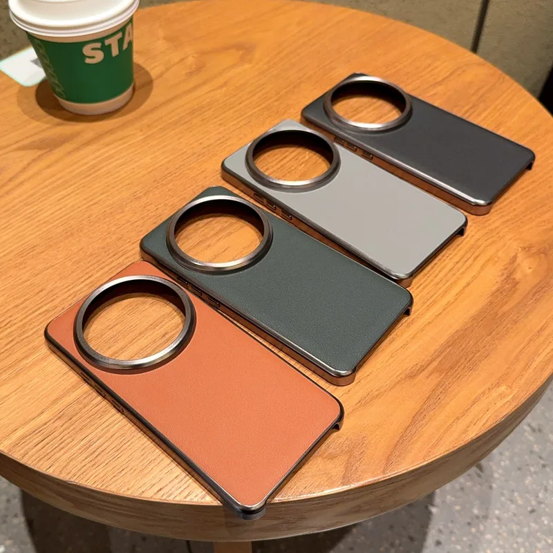 Fashion Lichee Pattern PU Leather Case with Electroplated Frame