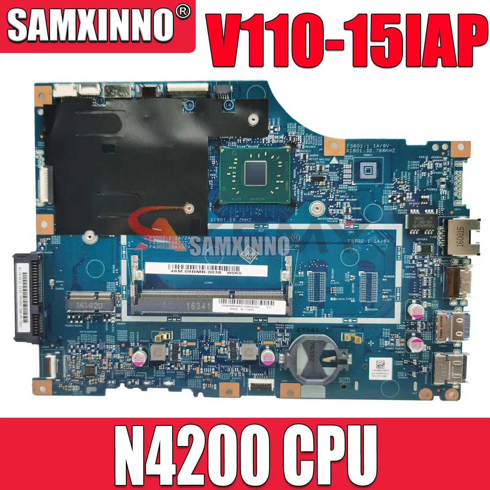 

LV114A 15270-1 for Lenovo V110 110-15IAP V110-15IAP laptop motherboard 448.08A03.0011 with CPU N4200 DDR3 100% test