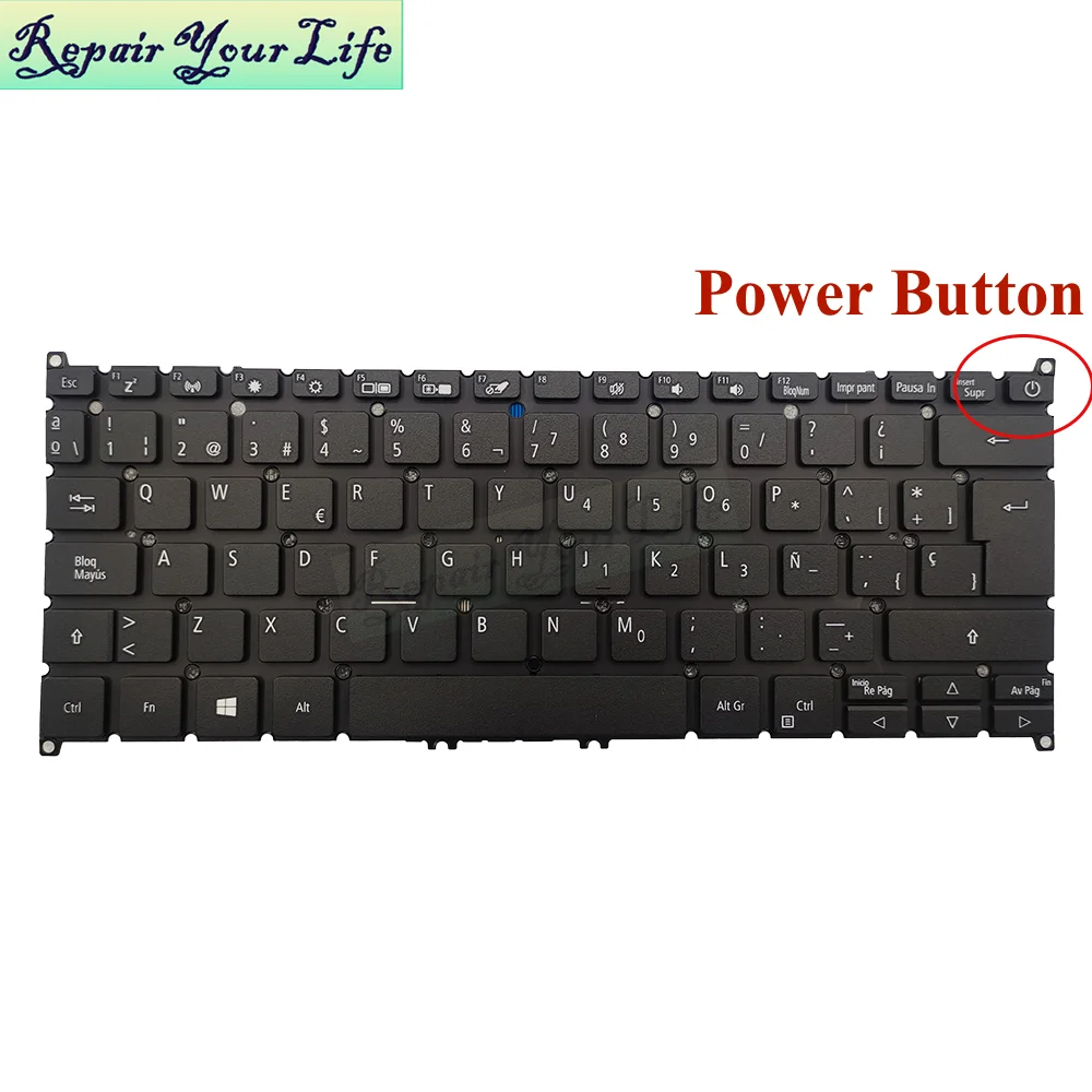 Teclado para Acer Swift Sf31456 54 54g Sf31441 N17w2 Aspire A514-52 N19h2 Sv3t Sv03t-a80b Pt-br uk Francês Latim Espanhol - Imagem 5