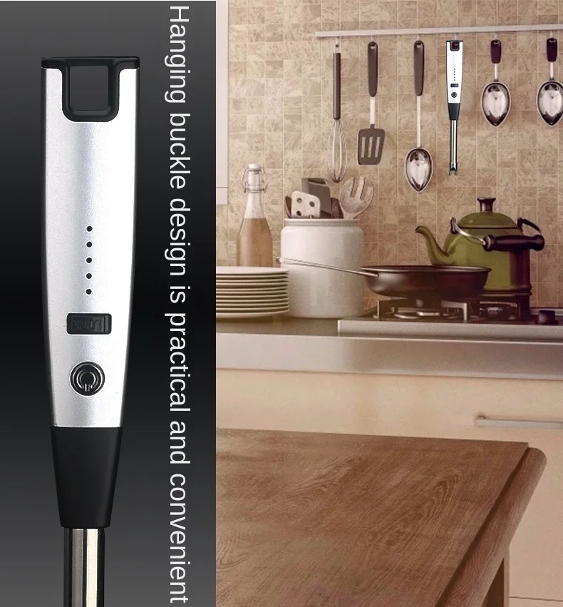 2025 New Type-C Electronic Rechargeable Arc Igniter Metal Windproof Igniter Gas Stove Igniter Plasma Arc Outdoor