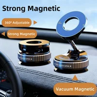 2026 New Strong Magnetic Phone Holder 360° Adjustable Foldable Design Vacuum Car Mount For Cell Phone For iphone Live Streaming