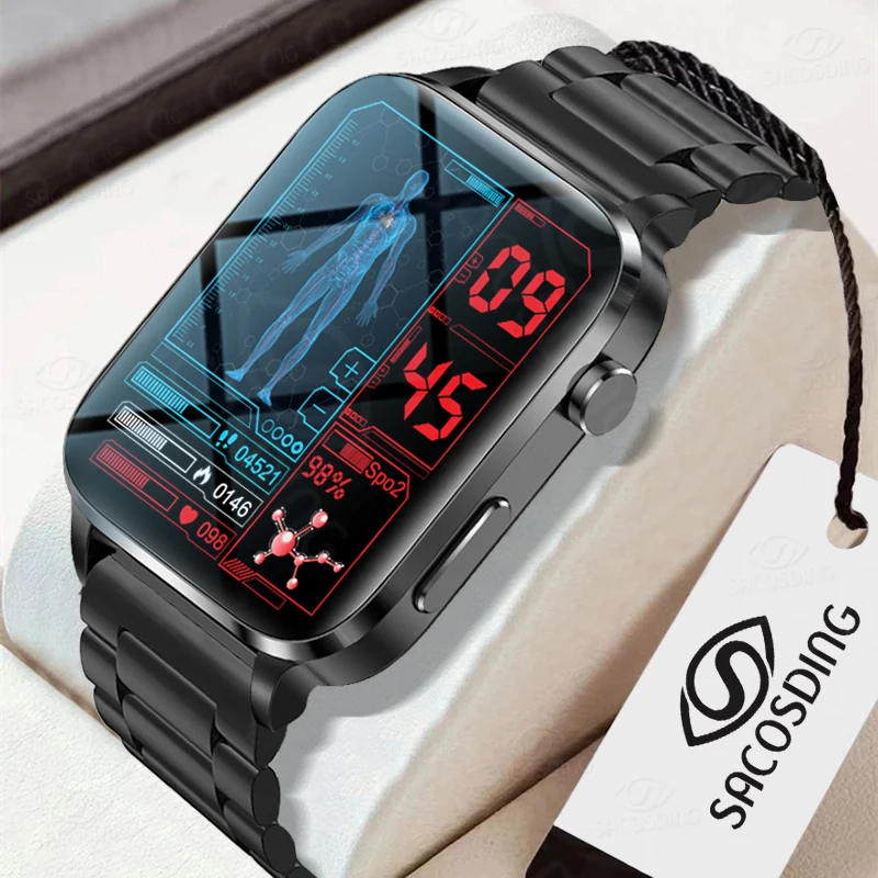 NewLaserTreatmentThreeHighSmartWatchMenECGPPGPressureHeartRateMonitoringSleep