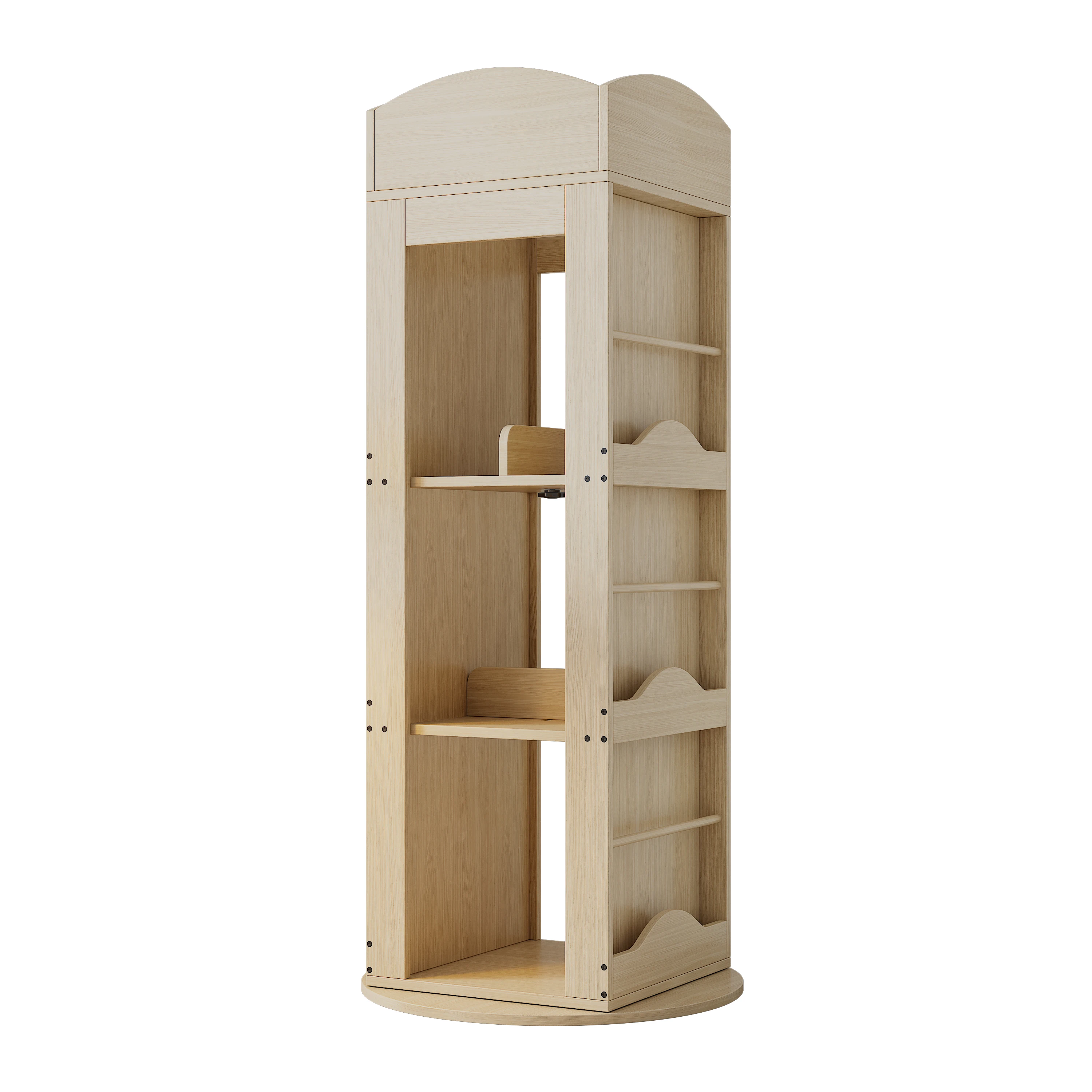 Drehbares Bücherregal, freistehendes Regal, Bilderbuchregal mit 360-Grad-Drehfunktion, Aufbewahrungsregal für Kinder und Erwachsene – Detail 10