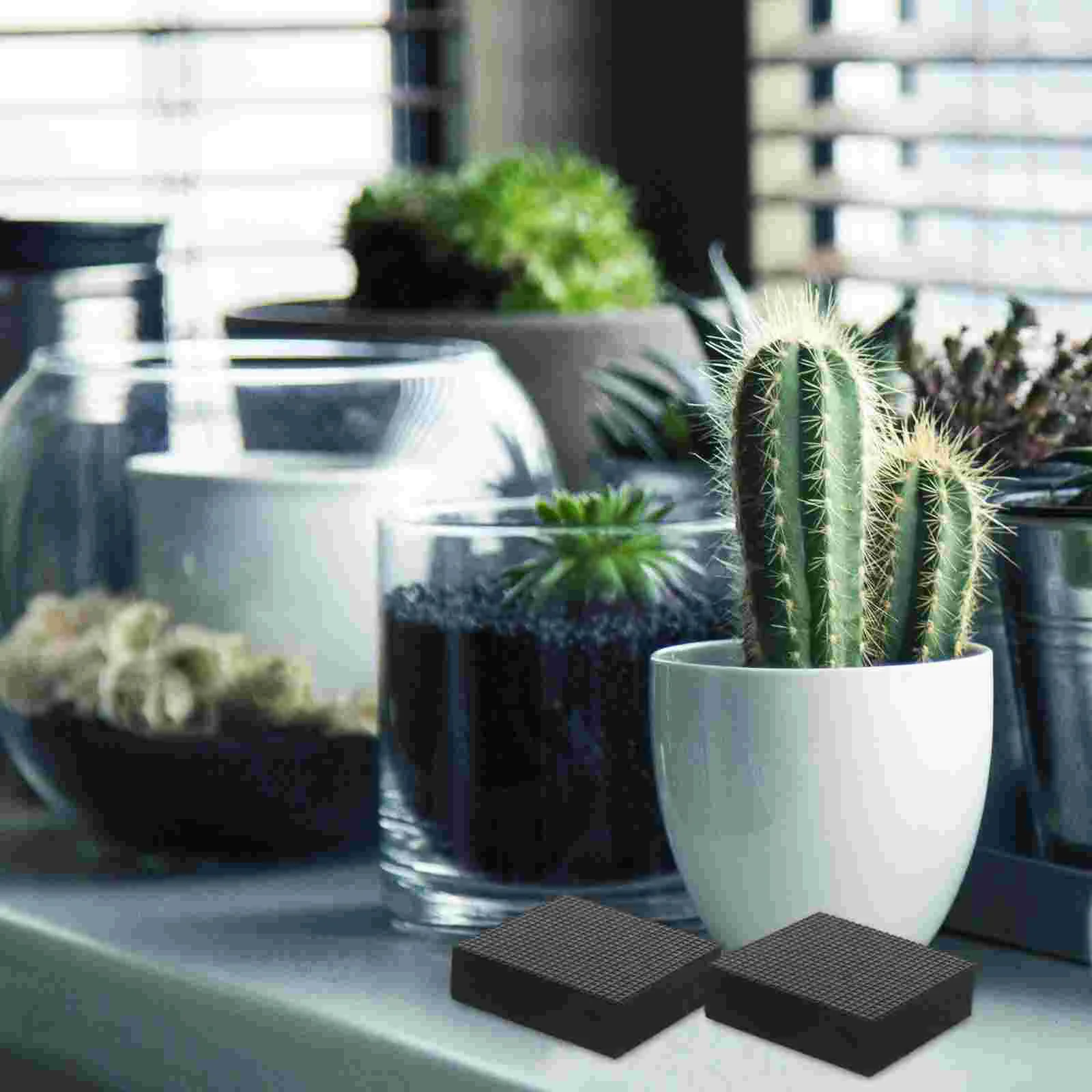 

8 Pcs Flower Pot Mat Perlite for Plants Planter Riser Risers Pots Outdoor Square Pad Rubber