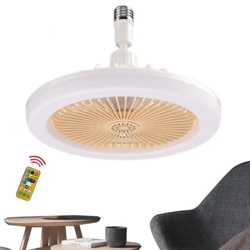 

Smart 2 In 1 E27 Ceiling Fans With Lights Remote Control With Fan Easy Installation Lamp Holder For Indoor Living Room Bedroom