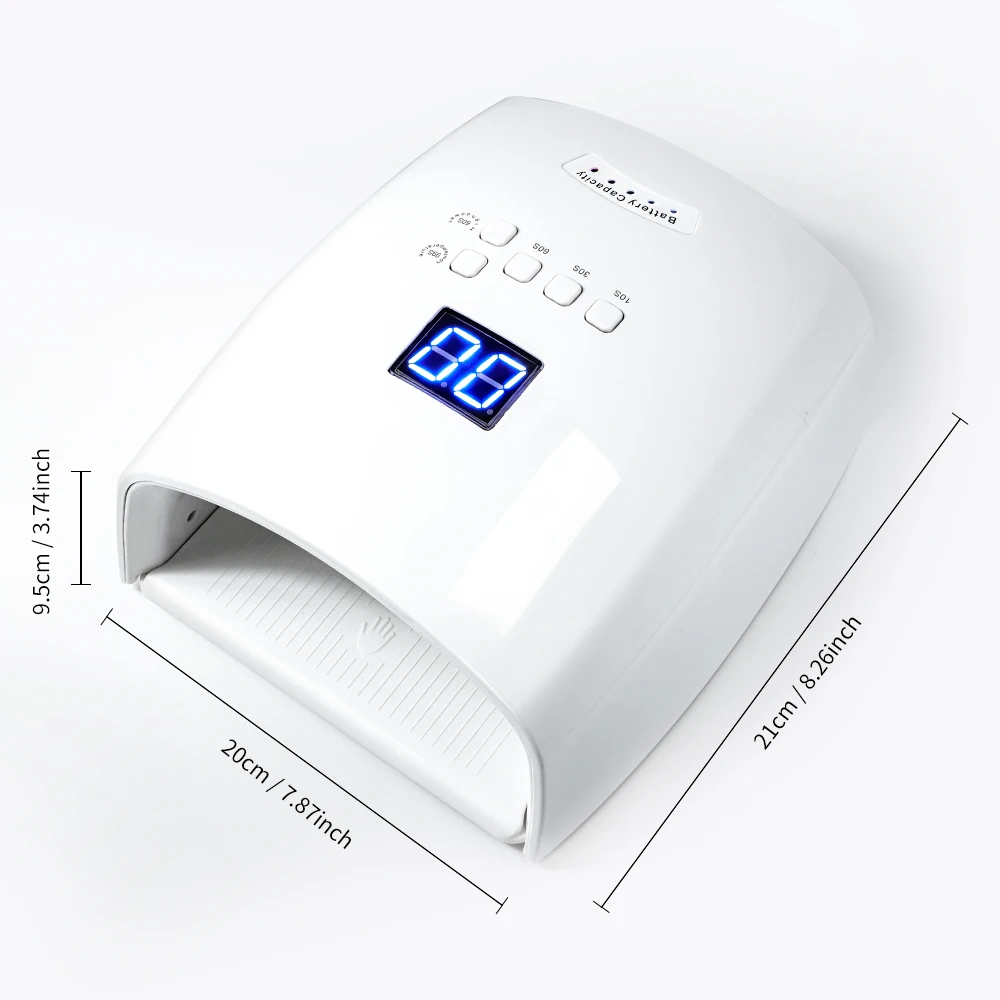 30LED 전문 네일 드라이어 충전식 UV LED 네일 램프 타이머 및 센서 포함 젤 네일 폴리쉬 경화 조명 살롱 도구