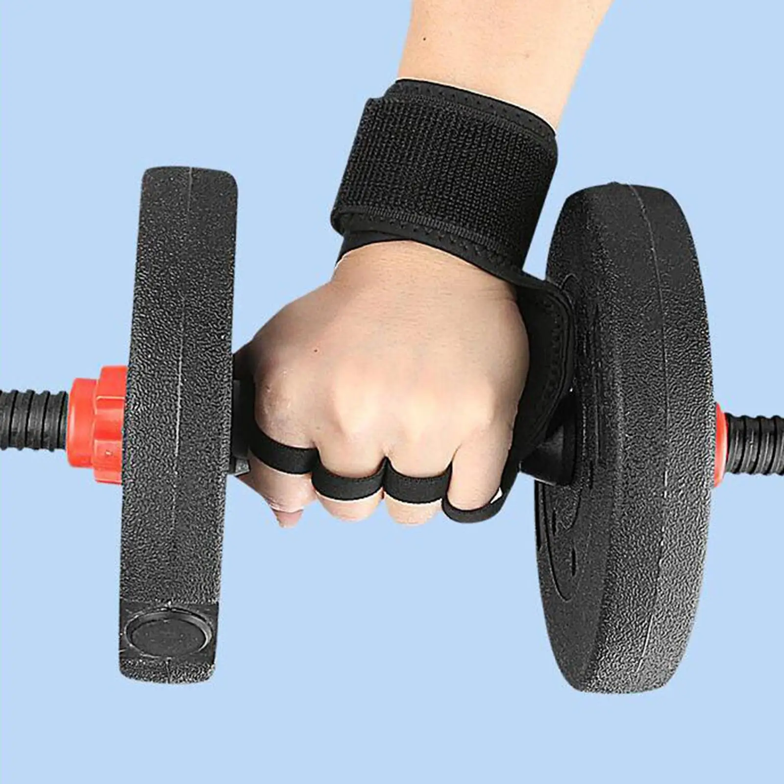Power Lifting Hand Grips Gym Gloves Non Slip Workout Adults Gymnastics Grips for Powerlifting Dumbbell Fitness Shrugs Deadlift