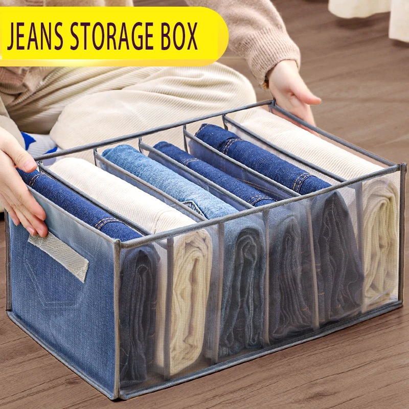 Jeans Organization Storage Box Closet 7 Grid Organizer Closet Drawer Compartment Aliexpress