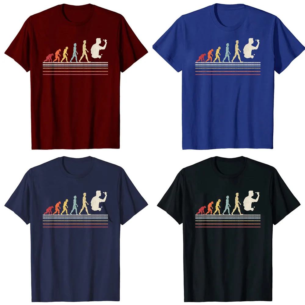 Retro Vintage World's Okayest Dart Player T-shirts Sommargrafik Cotton Streetwear Kortärmad T-shirt för födelsedagspresenter_voghion.com