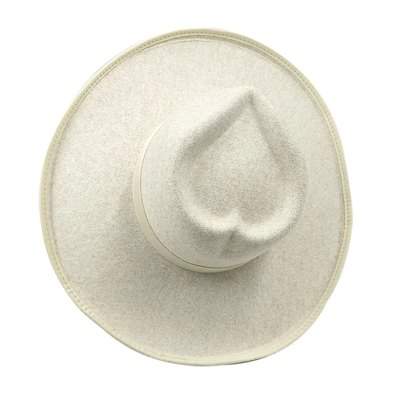 10cm Liebes hut Fedora neue Rose rot Großhandel Fedora erhöhte Krempe monochrom neue Jazz Hut Winter breite Krempe Hut Sombrero Mujer – Detail 25